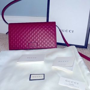 Red Gucci Micro Guccissima Crossbody